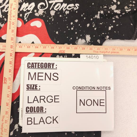 The Rolling Stones Band Crew Neck Short Sleeve T Shirt Mens Size Large L Black - Picture 7 of 9